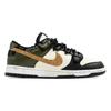 Nike Dunk Wild Time, Kaleidoscope Shopping Bag Abrasion Resistant Low top Skateboard Shoes Unisex Black White Green DD1391-100(Team113-S-BOX)