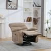 Electric 360 Degrees Swivel Relax Chair with Massage and Heat Function, Manually Adjustable Backrest and Footrest As Well As Side Storage Pockets