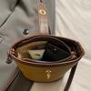 IELGY Ladies Bucket Bag Retro Contrast Color Shoulder Messenger Bag