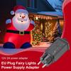 EU Plug LED Light Power Supply Adapter  IP44 Waterproof Fairy Lights Power Adapter Transformer For Outdoor Yard Inflatables