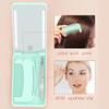 Folding Makeup Mini Mirror with LED Light with Pocket for Comb and Eyebrow Clip Portable Travel Makeup Mirror with Type-C Cable