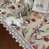 American Jacquard Fabric Tea Table Flag Lace Lace Dining Table Flag Tablecloth Chest TV Cabinet Long Towel Cloth Tassel