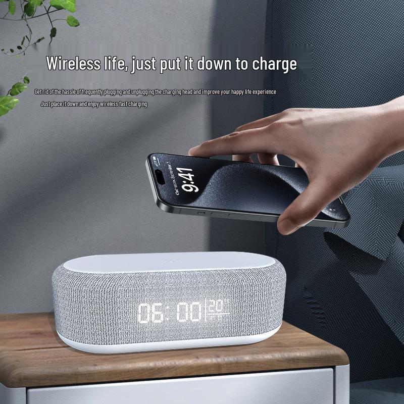 Colorful Light Bluetooth Wireless Charger with Alarm Clock