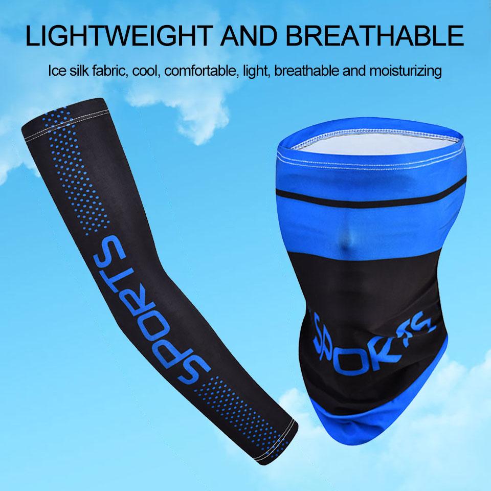 Summer Sunscreen Ice Sleeve Stretch Thin Breathable Arm Cover for Outdoor Sports Cycling Driving Fishing Men Women