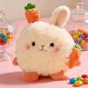 Kawaii Fluffy Bunny Plush Toy Cute Soft Carrot Rabbit Plushie Doll Children Sleep Companion Doll for Adult Gifts Home Decor