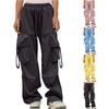 Women's Multi Pocket Straight Leg Wide Leg Color Casual Workwear Pants