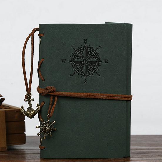 Lace-up Metal Pendant Blank Page Smooth Writing Diary
