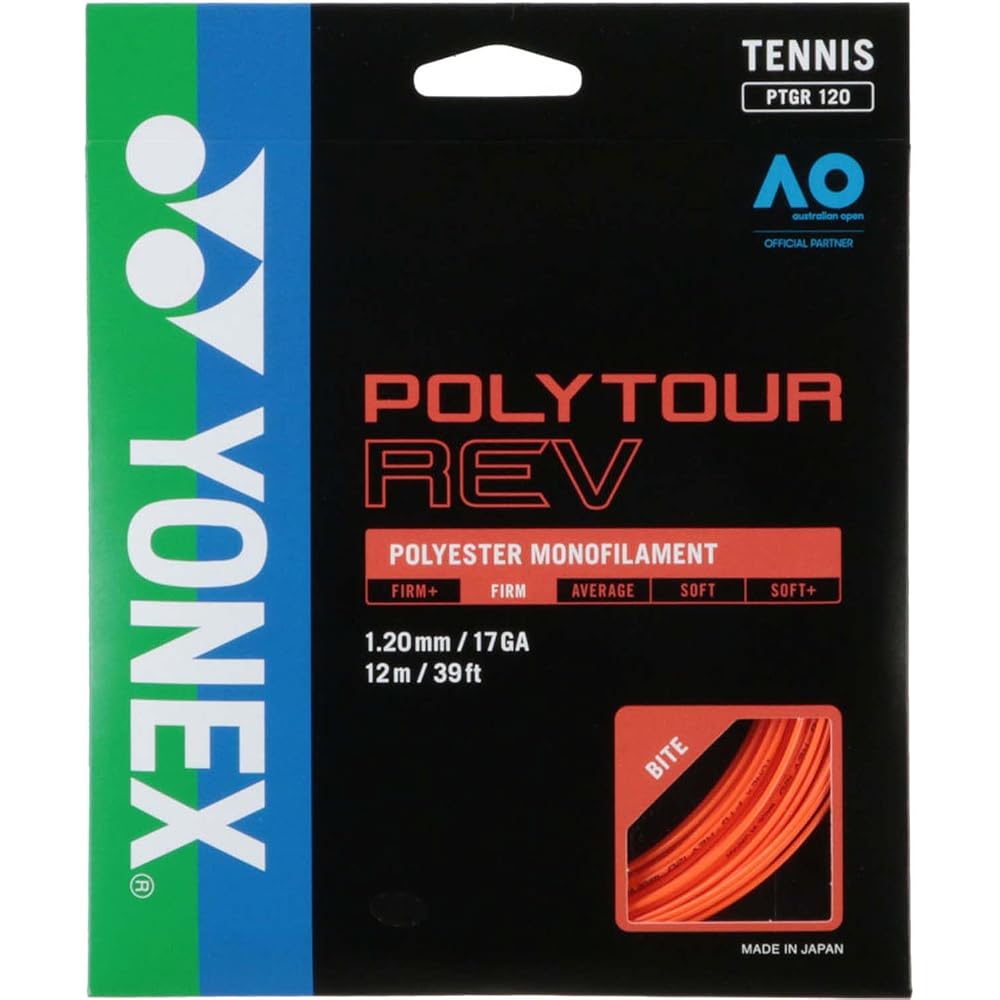 YONEX Poly Tour Rev 120 Tennis String Bright Orange 12m 120g