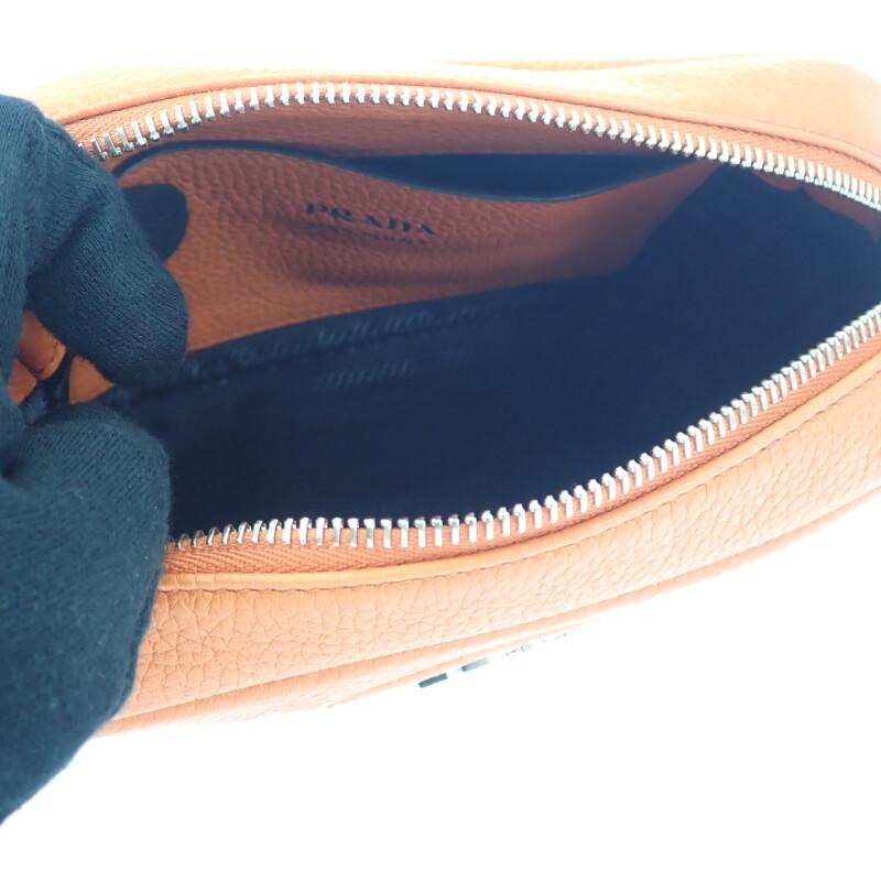 PRADA  1BH192 Shoulder Bag Orange leather Women