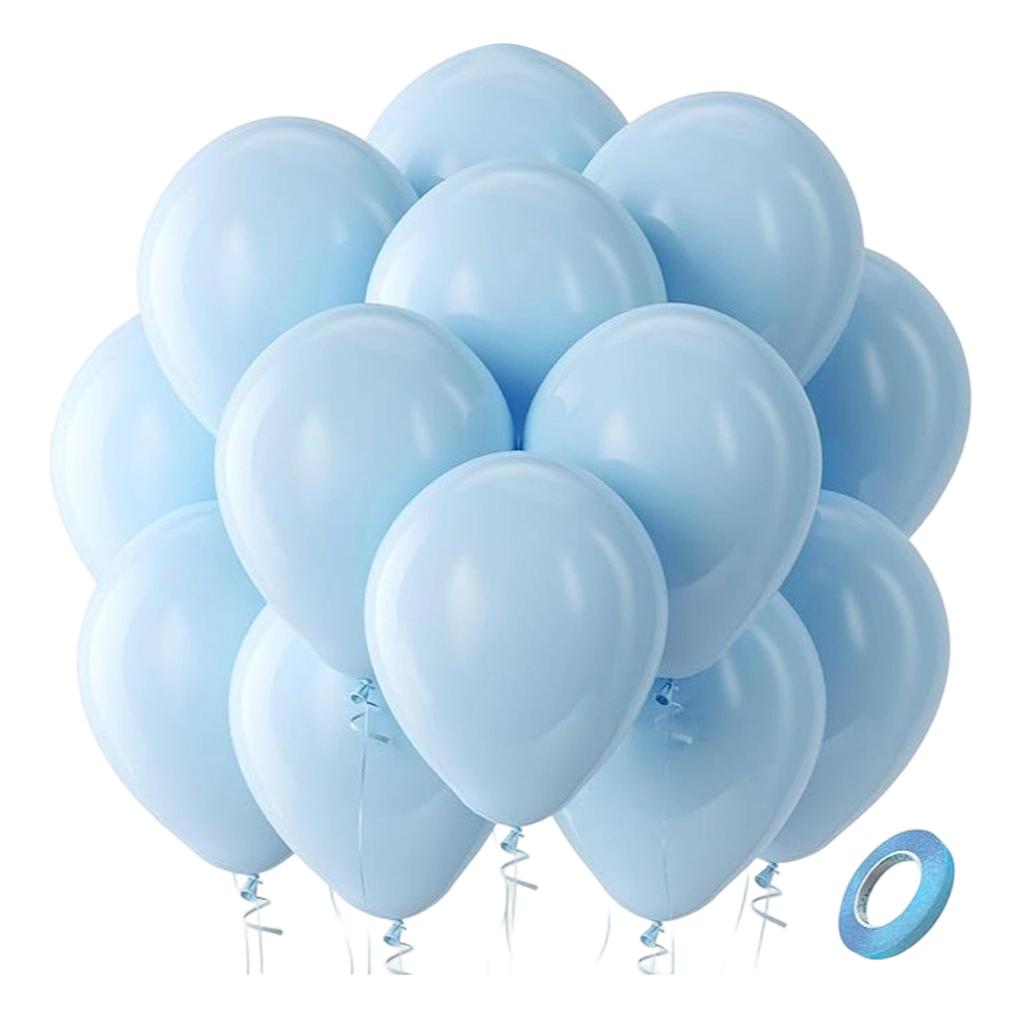 Latex Balloons, 100 Balloons Per Pack, 12-inch Round Helium Balloons, Brightly Colored, Suitable For Birthday And Party Decorations.(Sending Ribbons)