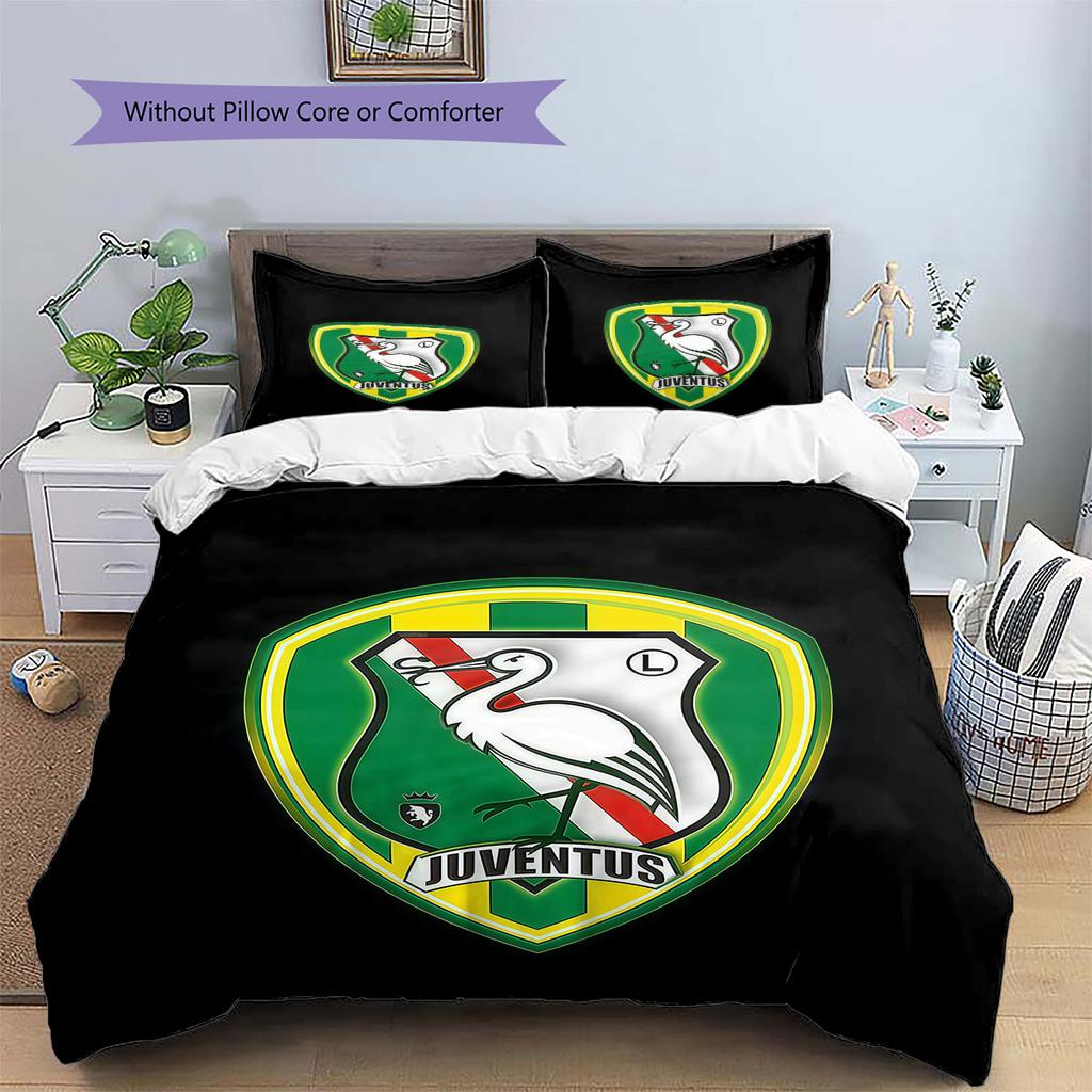 ADO Den Haag Pattern Bedding,Quilt Set Quilt Cover Pillowcase Home Birthday Gift(1 * duvet cover + 2 * pillowcase, without core)