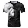 Fashion Men And Women TShirts 3D Animal World Luxury Tiger Lion Printed T-shirts Hip-Hop Round Neck Short Sleeve Street Clothes