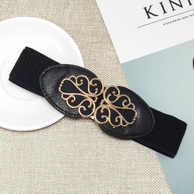Unique Black Wide Waist Cincher For Women With Trendy Styles And Elegant Rhinestone Embellishments