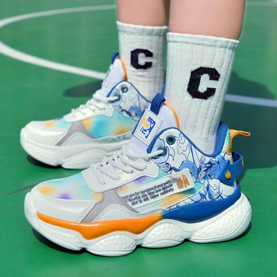 Kinderschuhe Neue Kinder Basketballschuhe atmungsaktiv gedämpft stoßdämpfend abriebfest rutschfest Sportschuhe weich leicht Laufschuhe