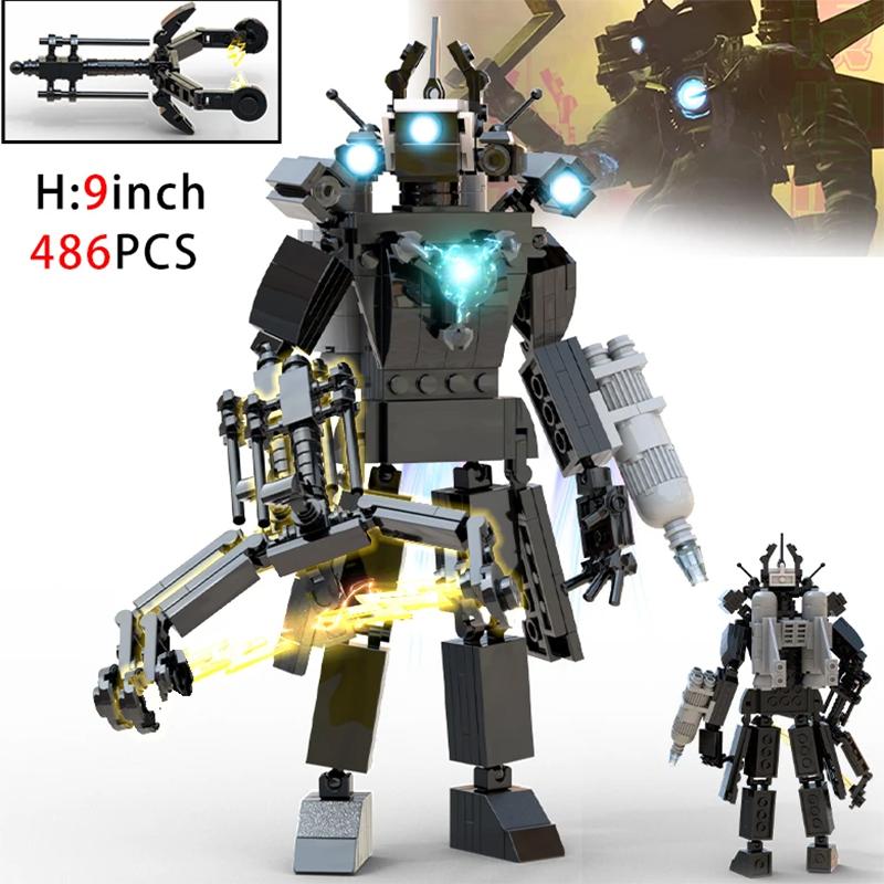 Skibidi Toilet Titan TV Man Speakerman Horror Game Bosses Camara Building Block Cartoon Doll Model Kids Birthday Halloween Gift