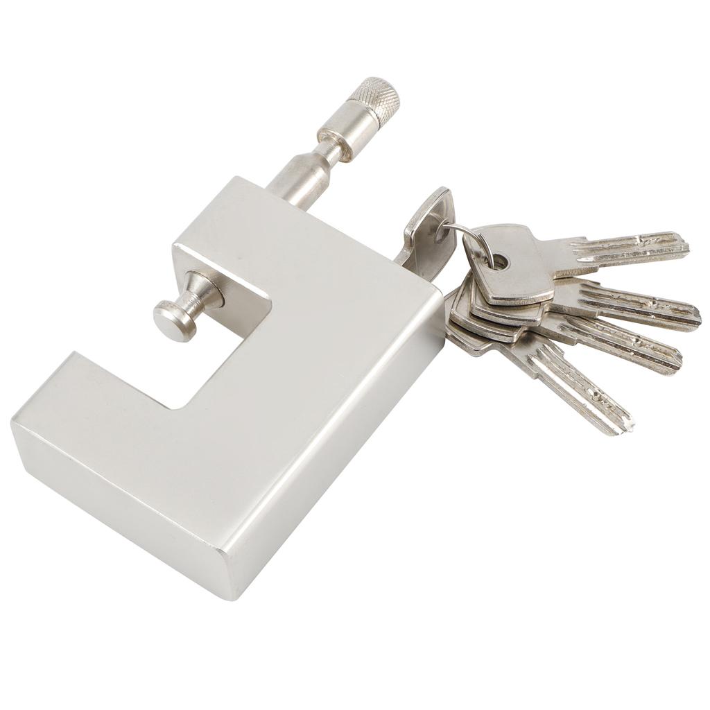 Hochsicherheitsschloss Rechteckig Dicker Bügel Diebstahlschutz Eisen D-Form Türschloss