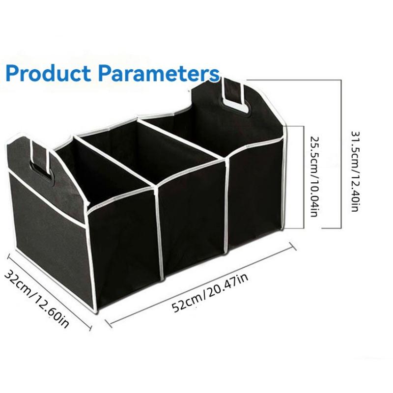 2 Pcs Non-woven Fabric Car Trunk Storage Boxes, Foldable Car Storage Bags for Vehicle Trunk Storage