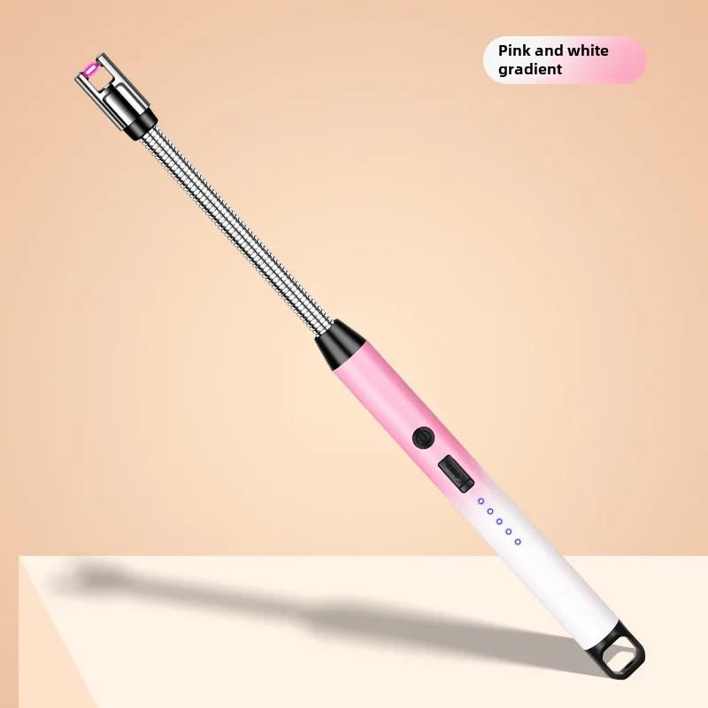 

Градиентный цвет ветрозащитный электронный импульсный USB зарядка зажигалка безопасный выключатель зажигания уличная кухня свеча электрические зажигалки