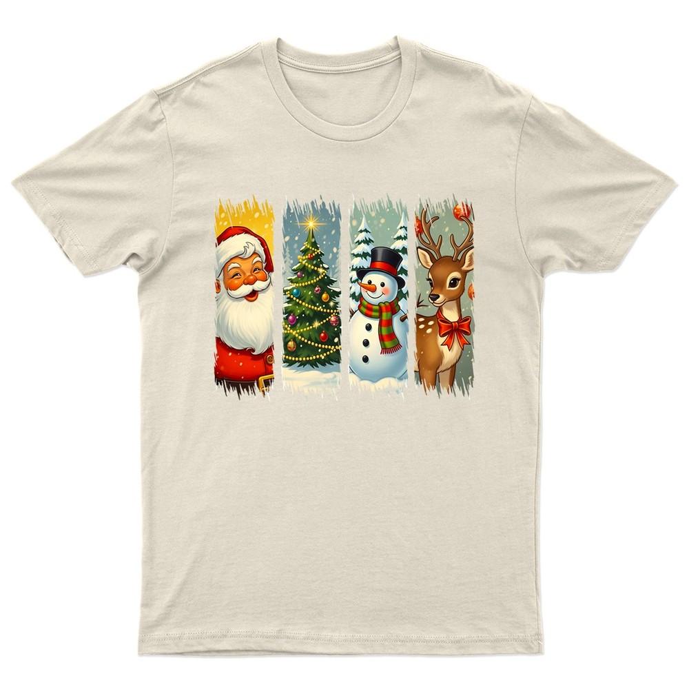 Christmas Holiday Santa SnowUnisex TShirt Unisex Gift Retro Funny Unisexs Vintage