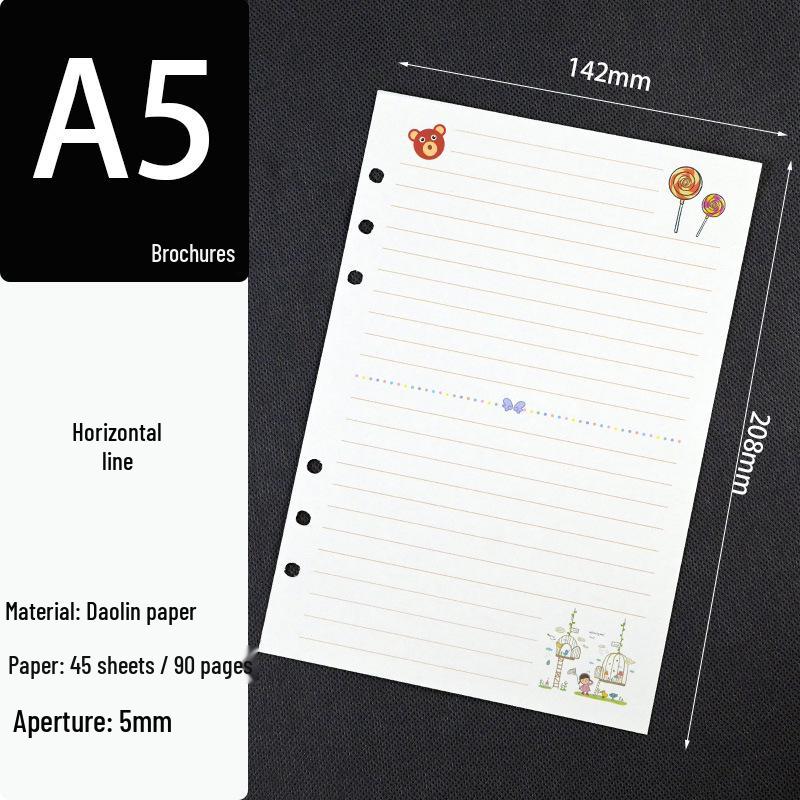 A6 Loose-Leaf Binder Refill: 6-Hole Planner & Budget Notebook Sheets