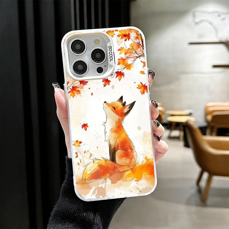 

Cartoon Fox Animal Soft Phone Case for iPhone 15 16 17 Pro Max 17Air 16E 14 Plus 13 12 Mini Shockproof Cover Back Shell iPhone 12 Mini