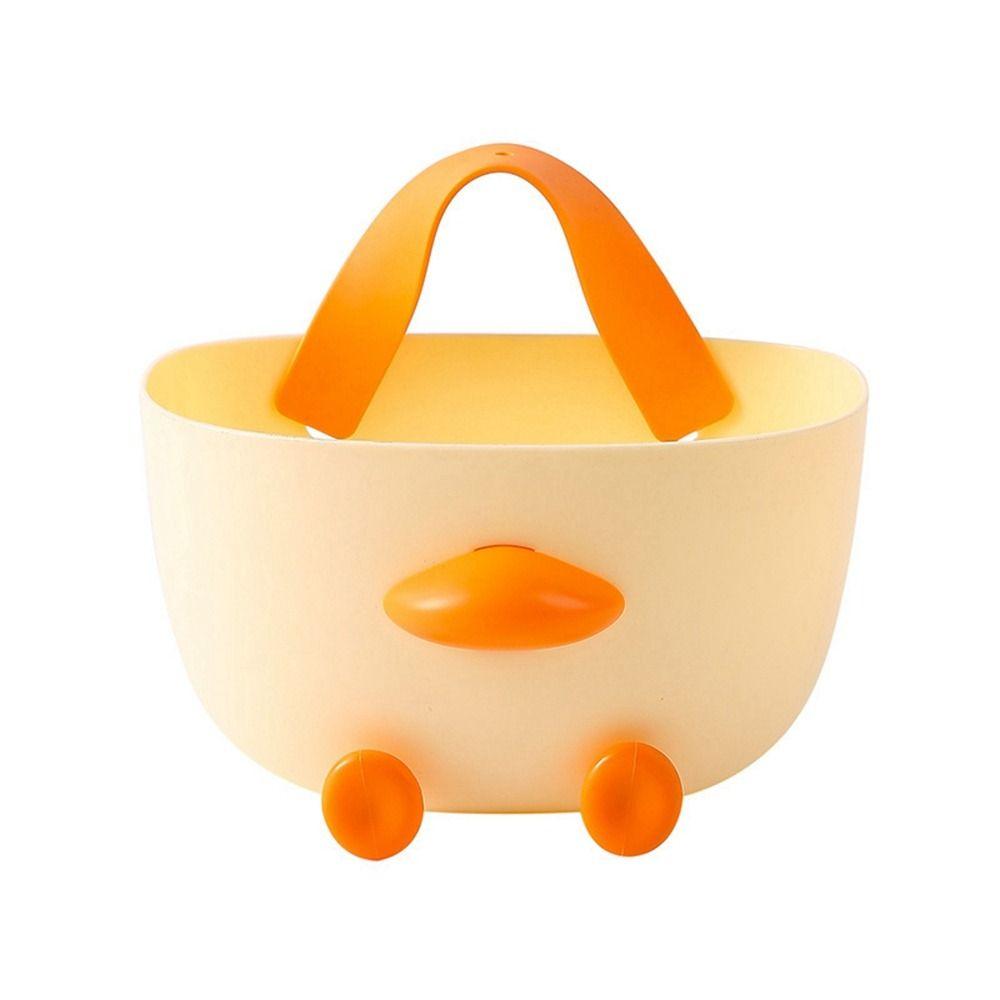 

Chicken Shape Kitchen Ginger Garlic Storage Basket Wall Mounted Sundries Organizer Bathroom жёлтый