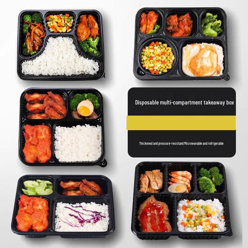Miaojiayi Disposable 4-Compartment Meal Prep Containers
