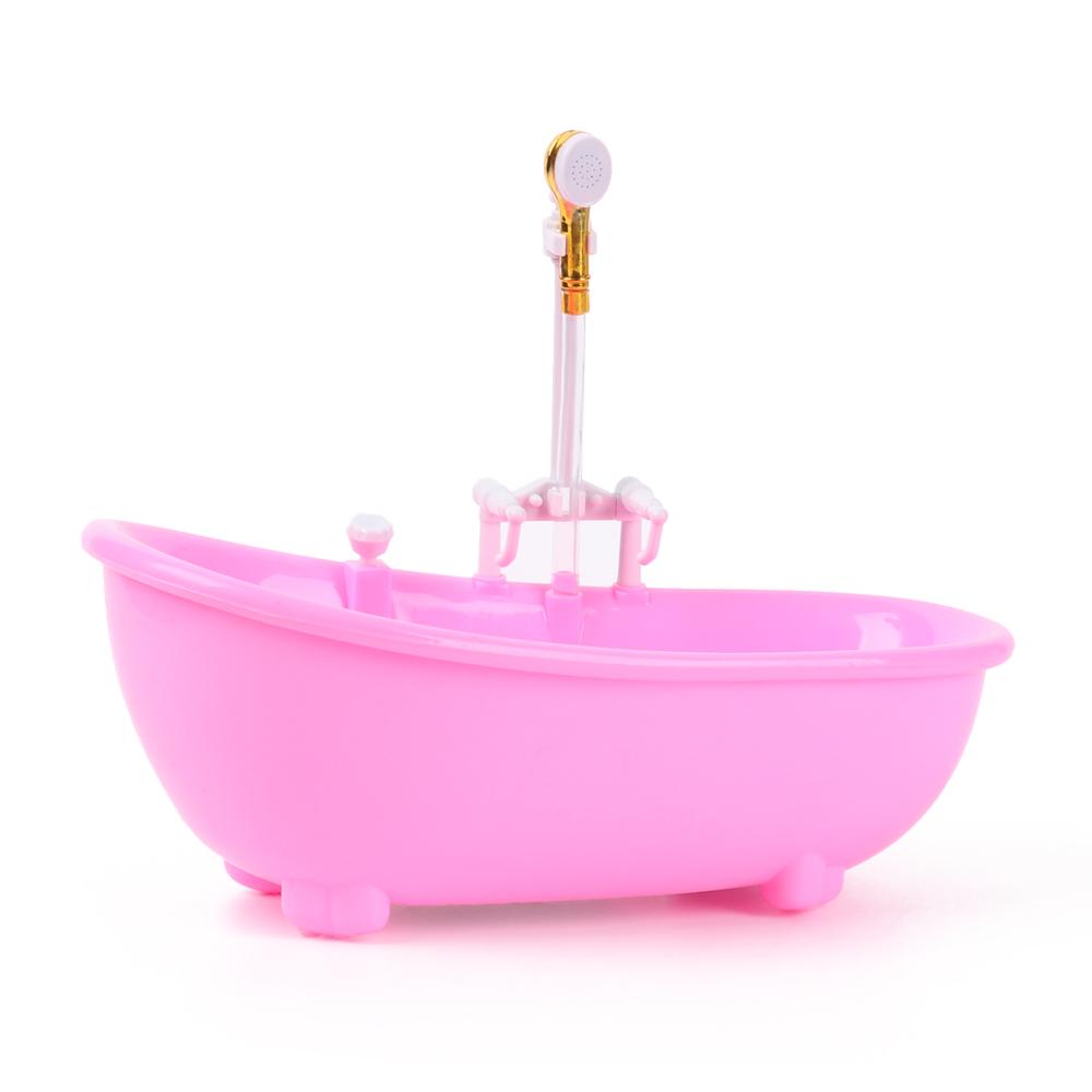 Bathroom Dollhouse Furniture Miniatures Electric Bathtub 1:6 Scale Doll Accessories Plastic Tub