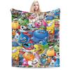 Dragon Quest Slimes Blankets Soft Warm Flannel Throw Blanket Cover for Bed Living room Picnic Travel Home Couch