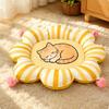 Pet Bed Cushioned Round Flower-Shaped Cat Lightweight for Bedrooms