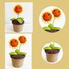 Knitted Sunflower Pot Plant Creative Décor For Your Home