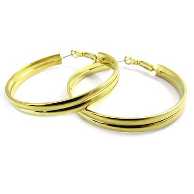 [L9613] - 'Choreographie' goldene Creolen Ø 50 mm 6 mm