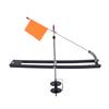Ice Fishing Tip Up Flag Stainless Steel Foldable Portable Ice Fishing Tip Up with Pole Flag