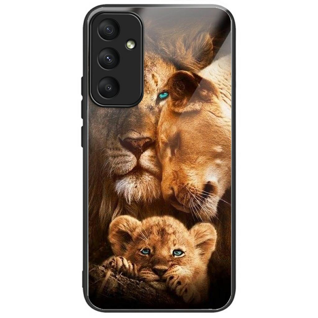 For Samsung Galaxy S25 Case Pattern Printing Tempered Glass TPU Drop-Proof Phone Cover