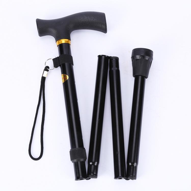 Custom Folding Adjustable Mobility Aids Collapsible Cane Old Men Crutch Elderly Foldable Walking Sticks