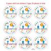 Double Full Month Happy Sticker for Kids - Gift & Party Favor Bags
