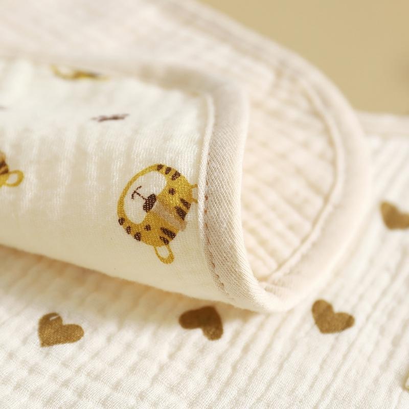 Soft & Absorbent Cotton Baby Drool Bibs 4 Layers Newborn Bibs Rabbit Lemon Pattern Baby Burp Cloth Suitable for Newborns