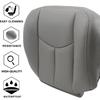 NLQR Front Passenger Side Bottom Seat Cover Pewter Gray 922 Replacement Microfiber Leather Compatible with Chevy Silverado Sierra Tahoe Suburban