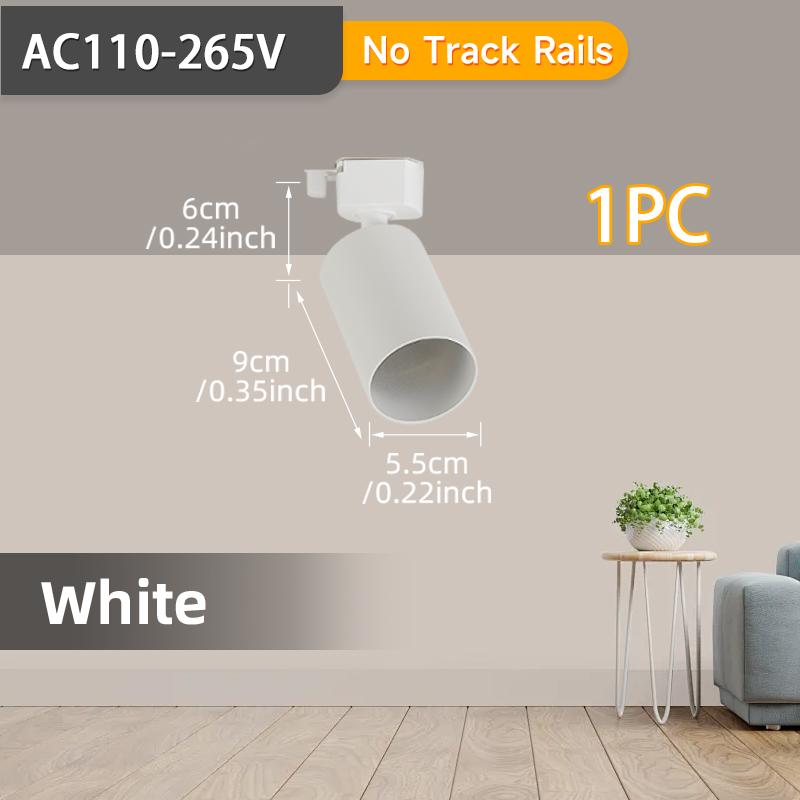 

Светодиодные точечные светильники GU10 для рельсового освещения, потолочный светильник для домашнего декора, магазина одежды, спальни, потолочный светильник, светодиодный точечный светильник No GU10 Bulb