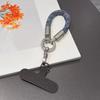 Universal Keychain Lanyard Metal Keyring Pendant Anti-lost Short Lanyard Rope with Back Tab Phone Straps for Mobile Phone Keys