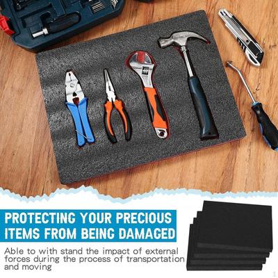 4 Pack Foam Sheets for Tool Boxes, Customizable Inserts Storage Solutions