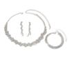Shiny Diamond-Inlaid High-End Necklace Set: European & American Luxury, Lightweight Elegance, Four-Piece