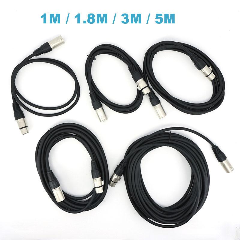 1m 1.8m 3meter 5m 3pin xlr Male To Female extend Cable Audio Output and Input Apply To KTV Microphone 3 core XLR Connection cord