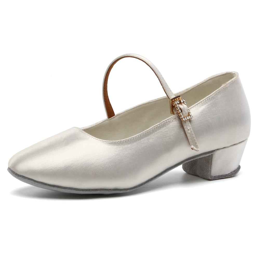 

3,5 см Профессиональные детские женские туфли для бальных латинских танцев вальса Низкий каблук Внутренние танцевальные туфли на каблуке 3,5 см 41 белый