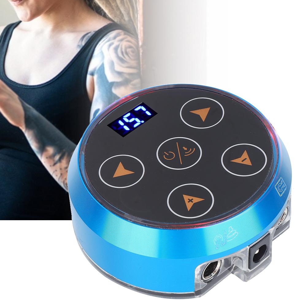 Professional Adjustable Tattoo Machine Power Supply Tattoo Power Source Blue