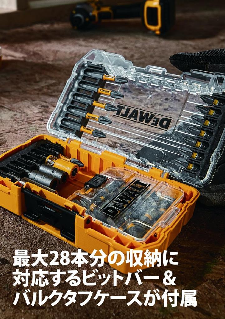 DeWalt Tough Case Organizer Tool Box Storage Case with Transparent Lid and Detachable Tray for Stackable Storage of and Small Parts (Small) Screws,