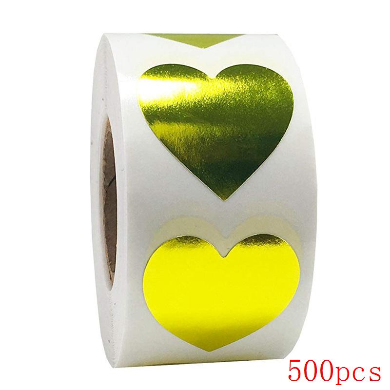 Heart Red Stickers Seal Labels 50-500Pcs Labels Stickers Scrapbooking For Package And Wedding Decoration Stationery Sticker