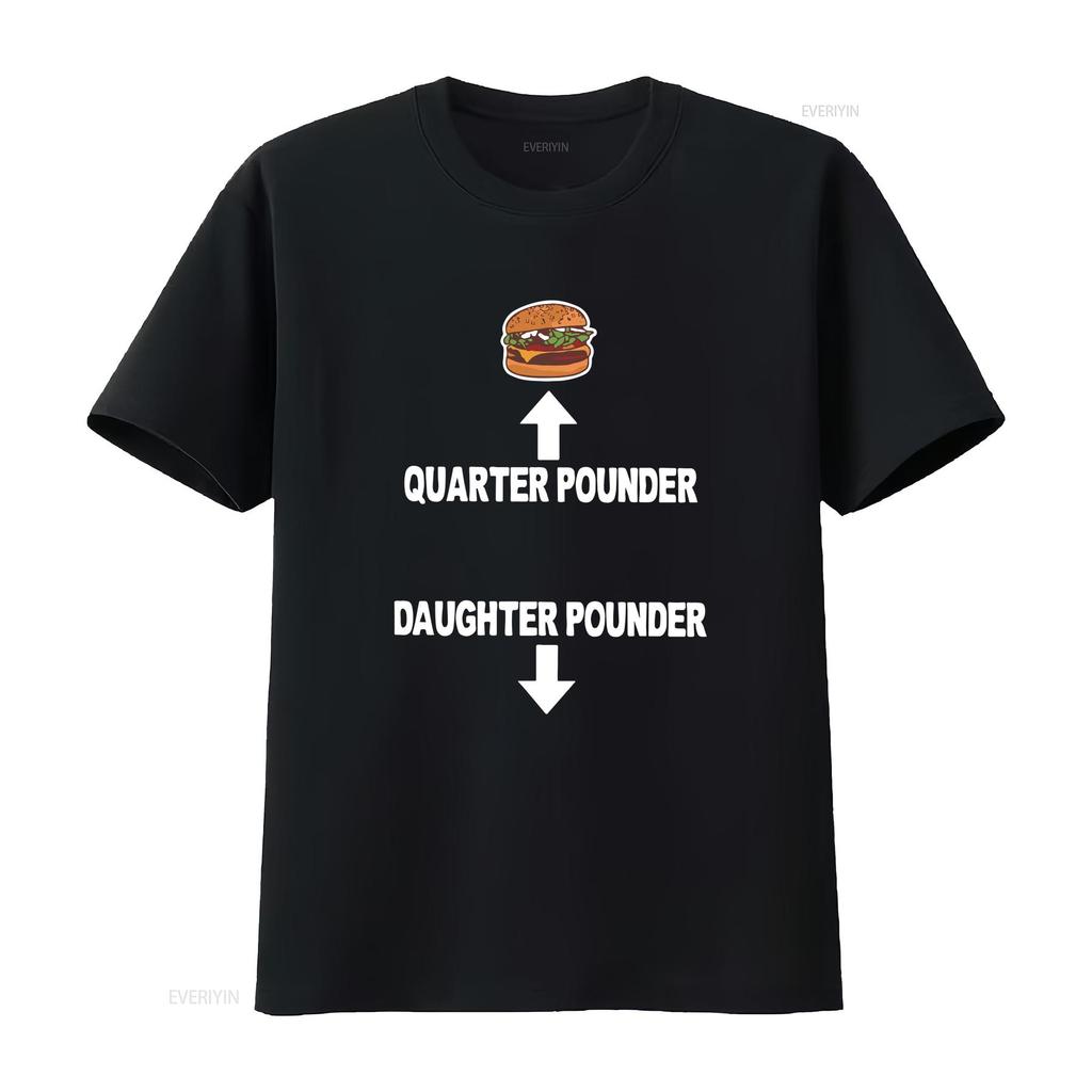Quarter Pounder Tochter T-Shirt Unhinged Weirdcore Lustig Dank Meme Vintage Gewaschen Streetwear Mode Stilvoll Bequem