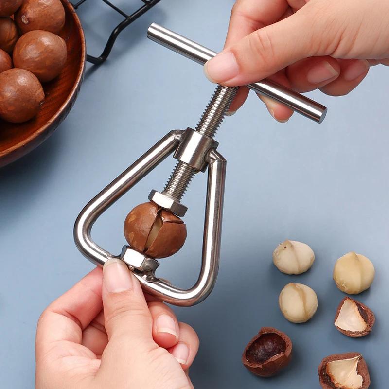 New Metal Manual Nut Opener Cracker Machine Walnut Kitchen Tool Steel Sheller Nut Macadamia Accessories