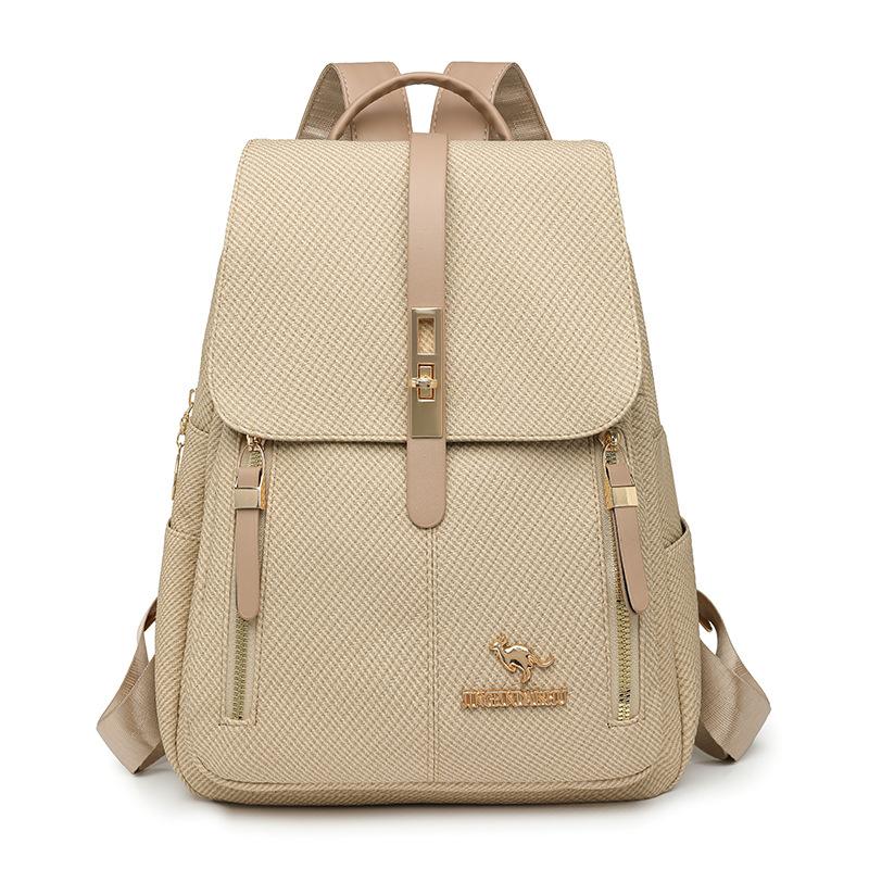 

Женский рюкзак для поездок на работу, рюкзак большой вместимости бежевый